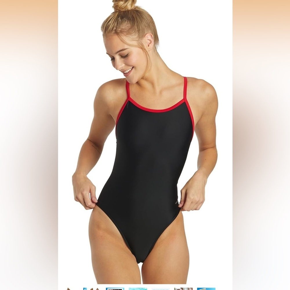 Sporti Thin Strap Athletic One Piece Swimsuit for for Competiton 34/822-8